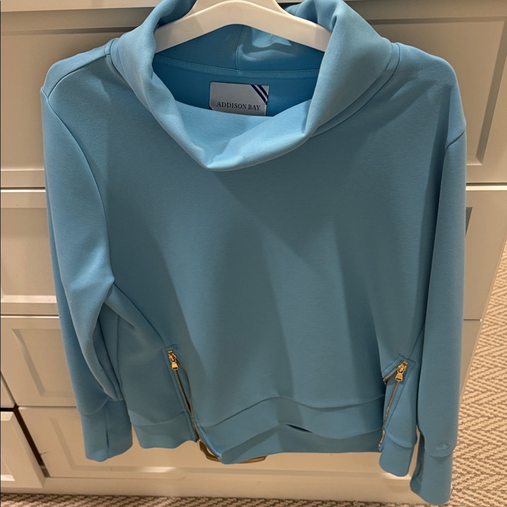Addison Bay Women's Light Blue Cowl Neck Sweater